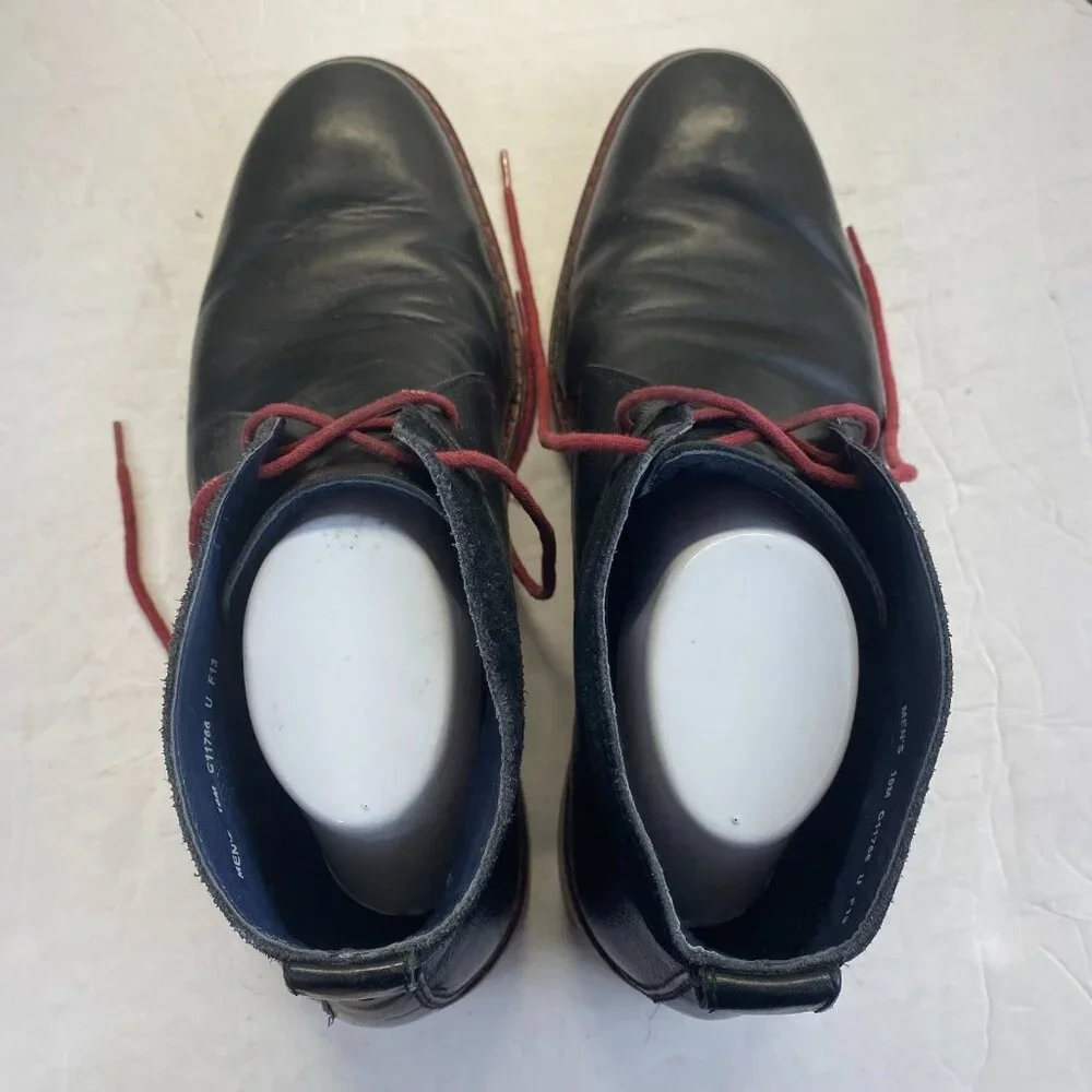 Cole Haan Men's US‎ 10M Black Leather Chukka Desert Ankle Casual Boots C11766